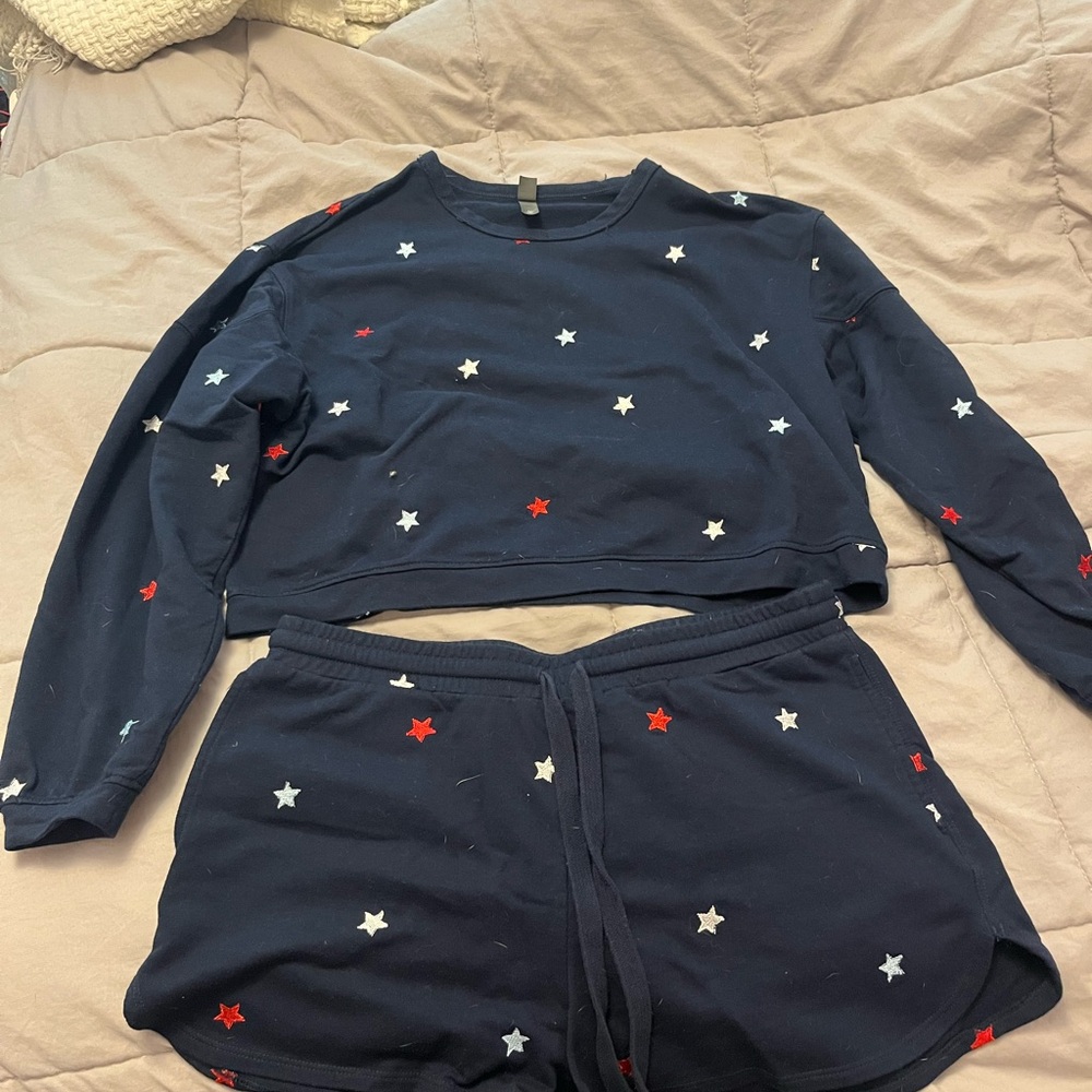 Alya Navy Star Pajama Set